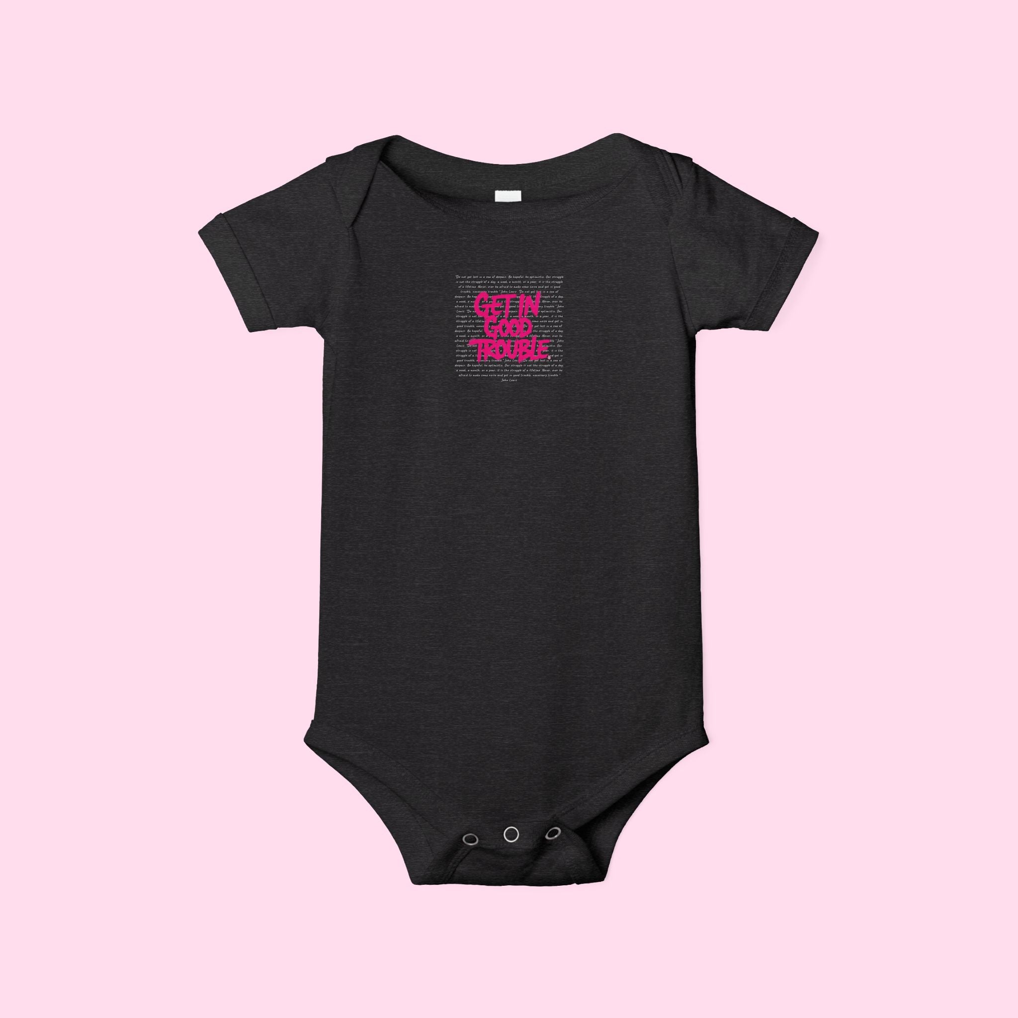 Infant One-Piece Bodysuit 'Get In Good Trouble' Baby Onesie
