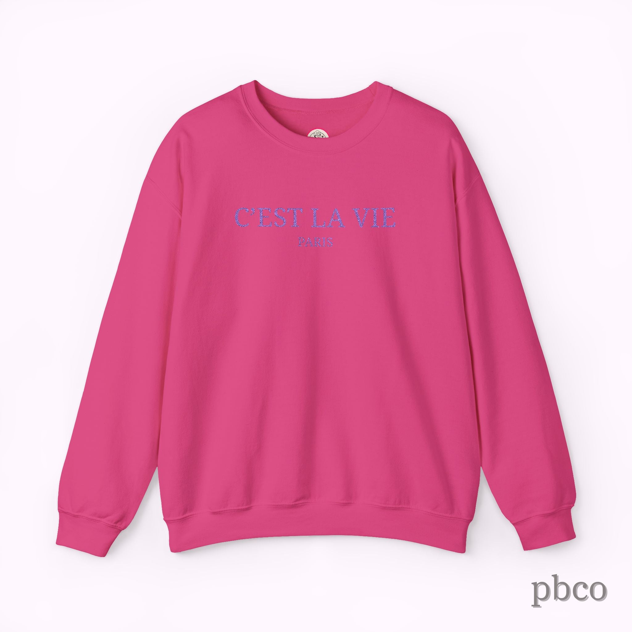 C'est La Vie Paris Crewneck Sweatshirt — Casual French Phrase Pullover