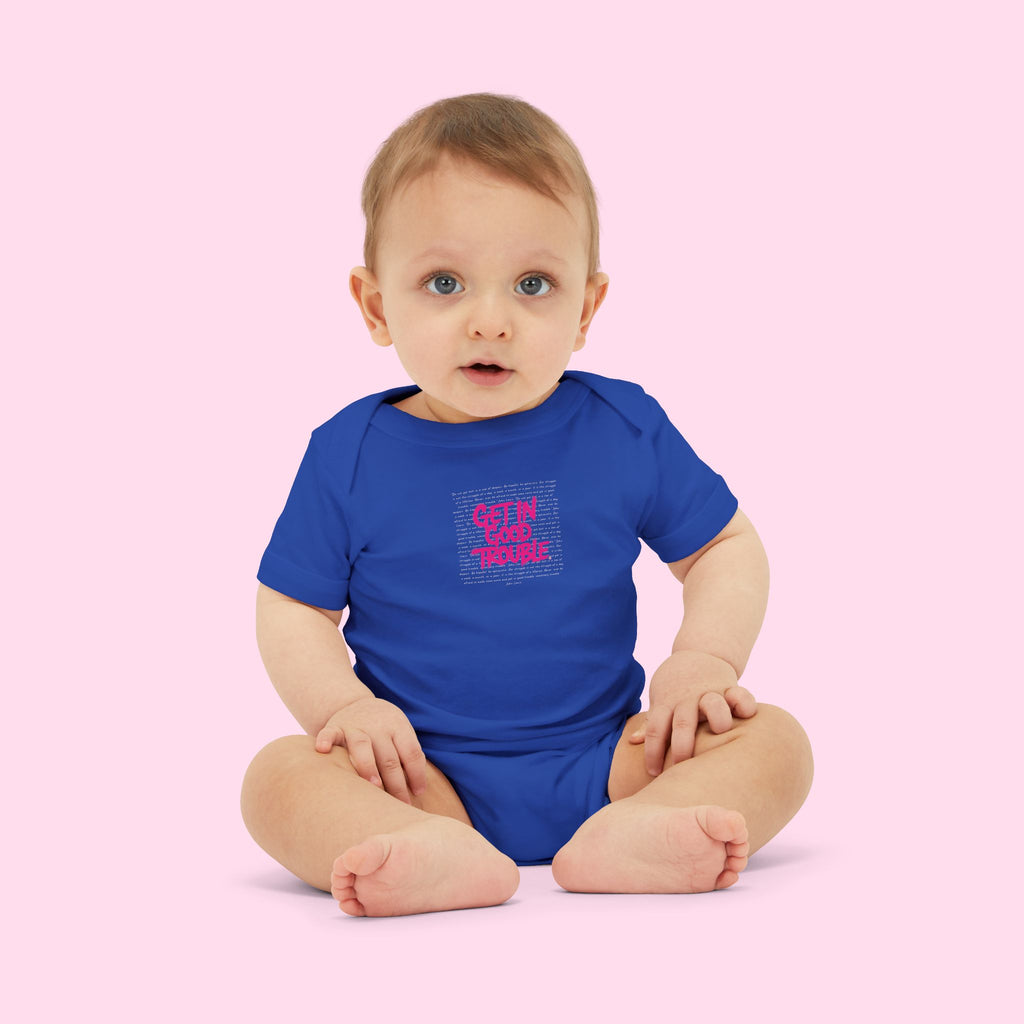 Infant One-Piece Bodysuit 'Get In Good Trouble' Baby Onesie
