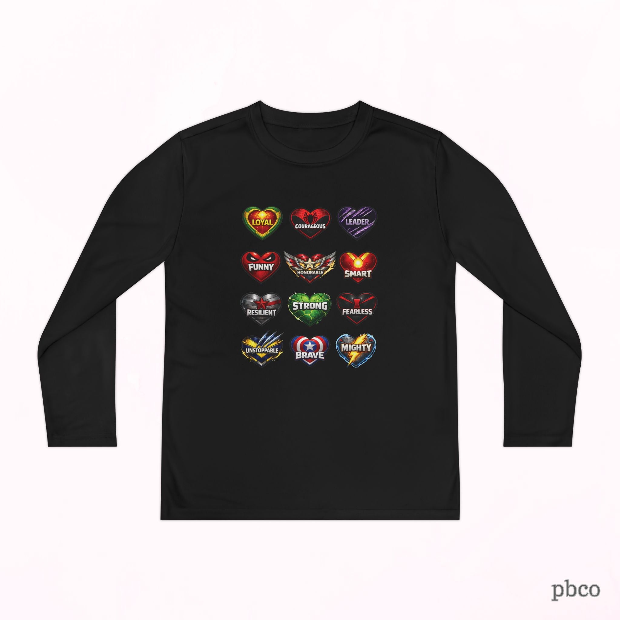 Youth Superhero Love Long Sleeve Tee Shirt