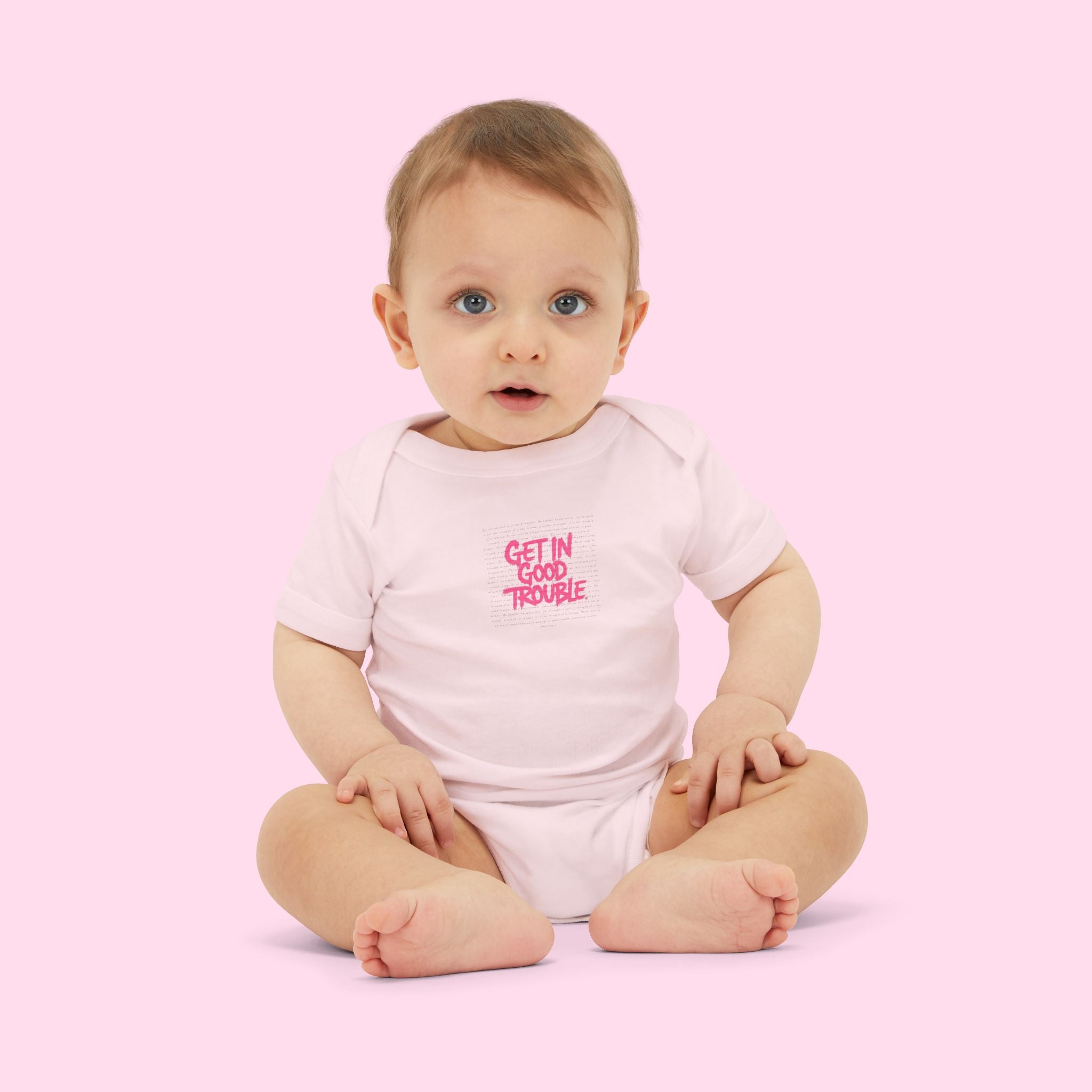 Infant One-Piece Bodysuit 'Get In Good Trouble' Baby Onesie