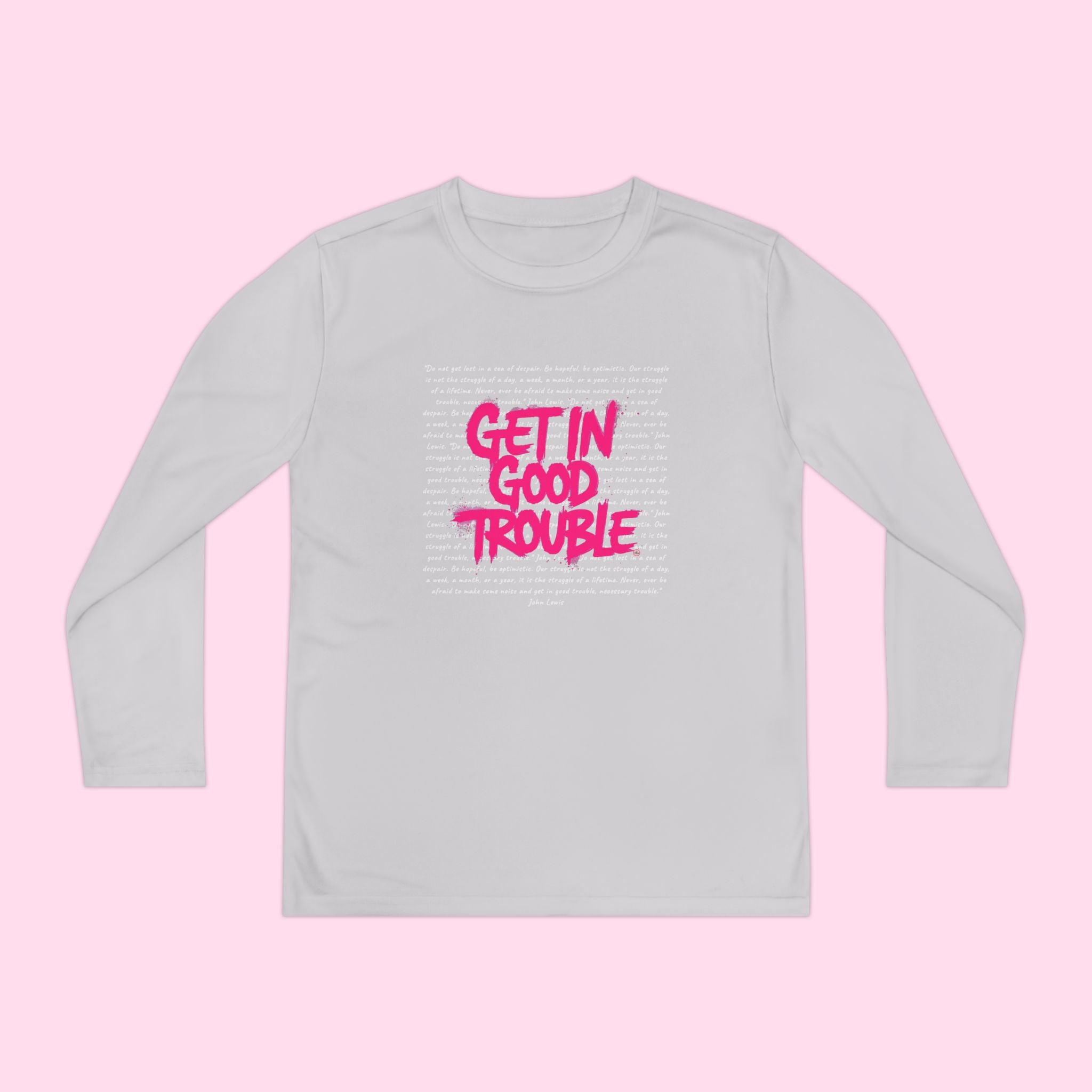 Kids Long Sleeve Graphic Tee 'Get in Good Trouble'