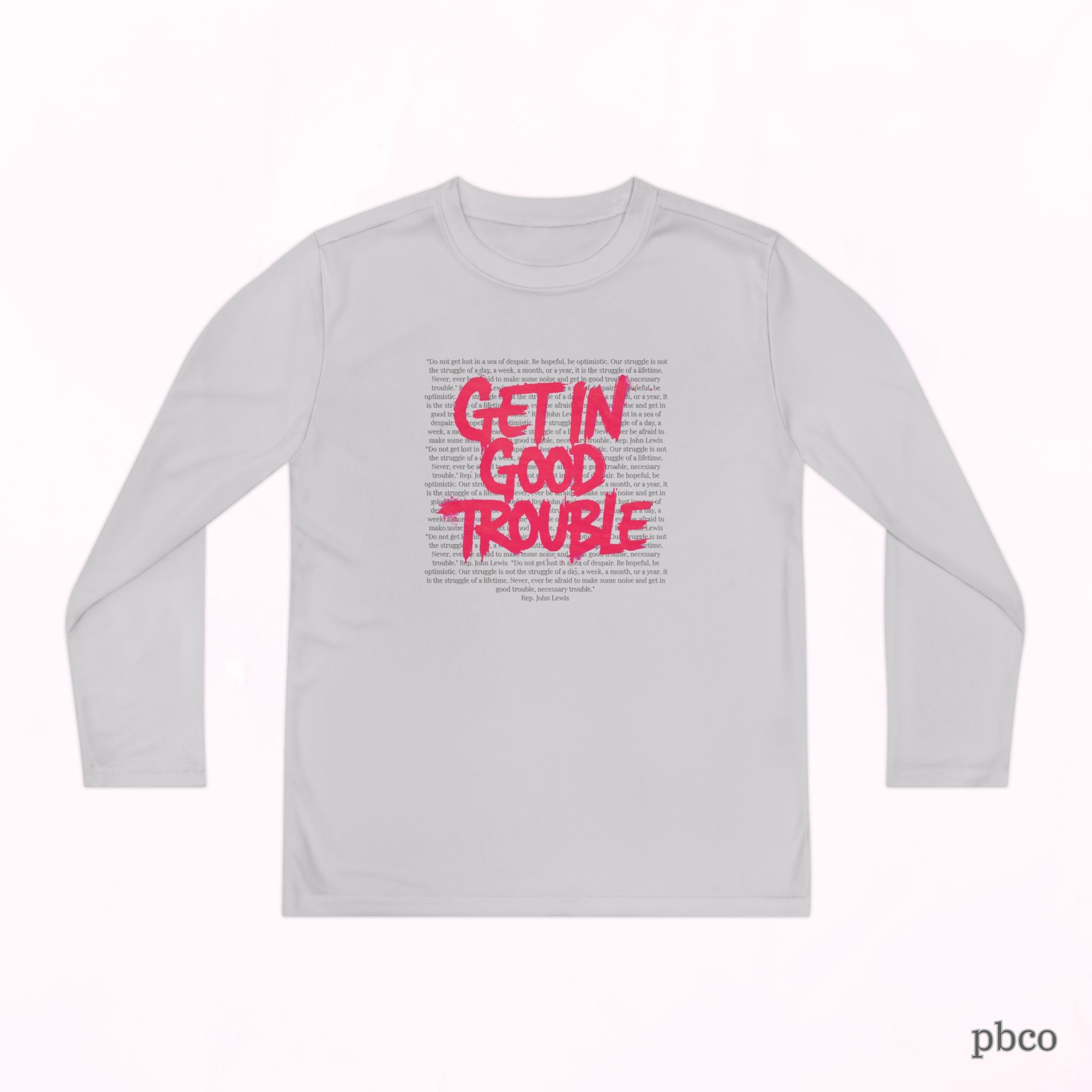 Youth Long Sleeve Graphic Tee 'Get in Good Trouble'