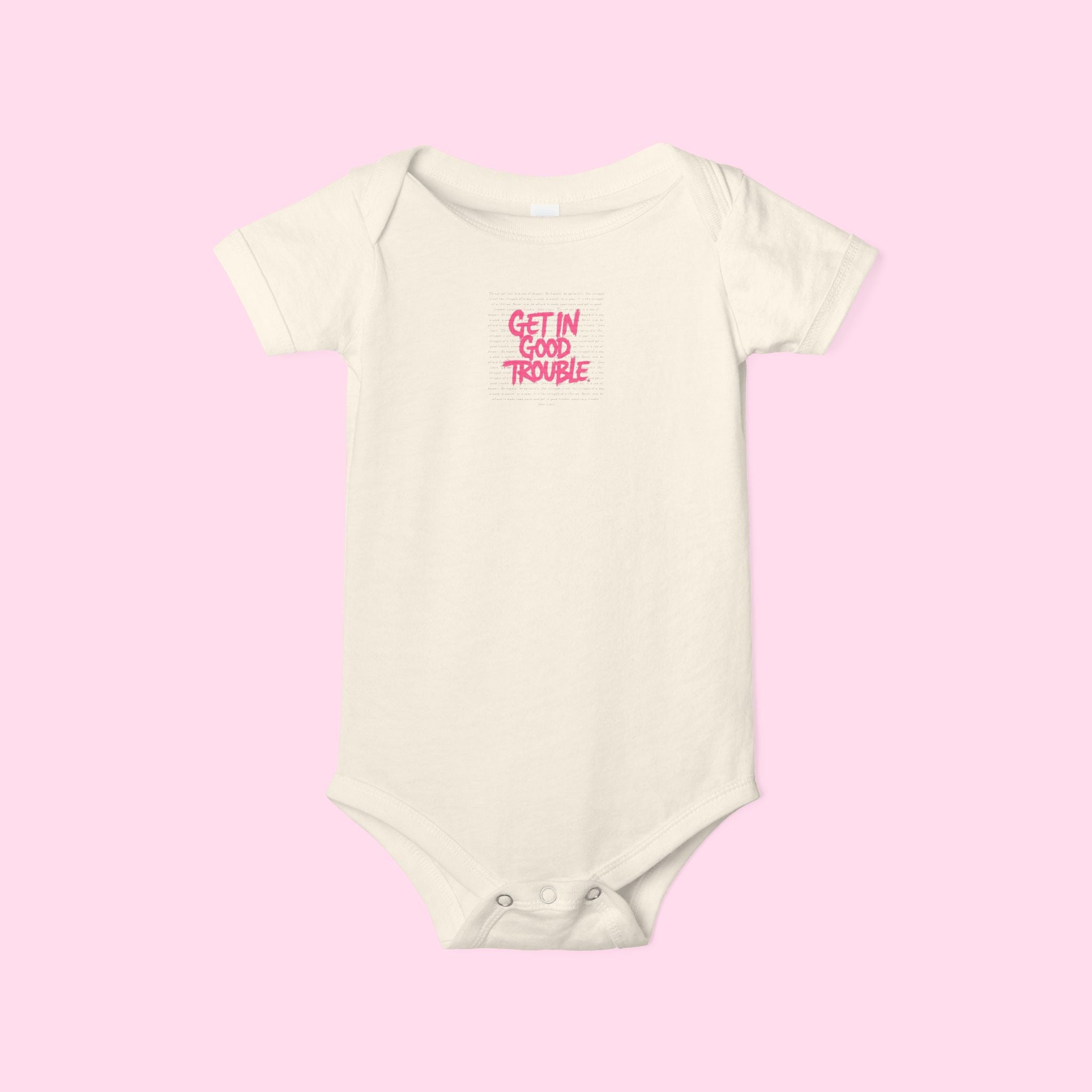Infant One-Piece Bodysuit 'Get In Good Trouble' Baby Onesie