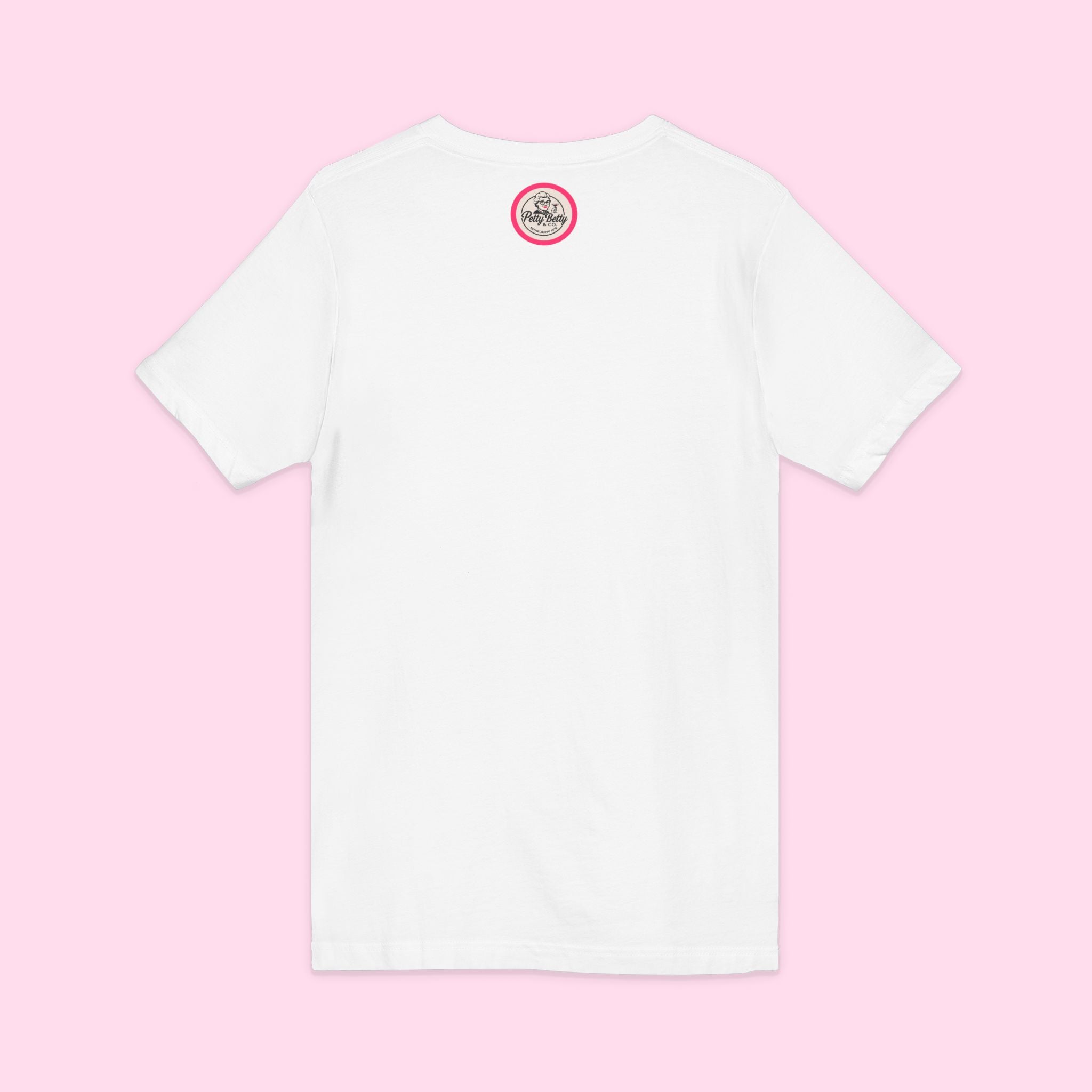 V-Neck Unisex Jersey Short Sleeve Tee - "Petty with Purpose"