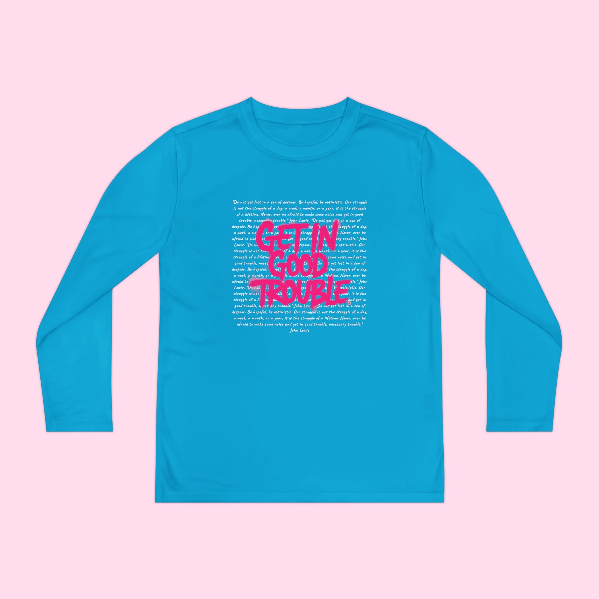 Kids Long Sleeve Graphic Tee 'Get in Good Trouble'