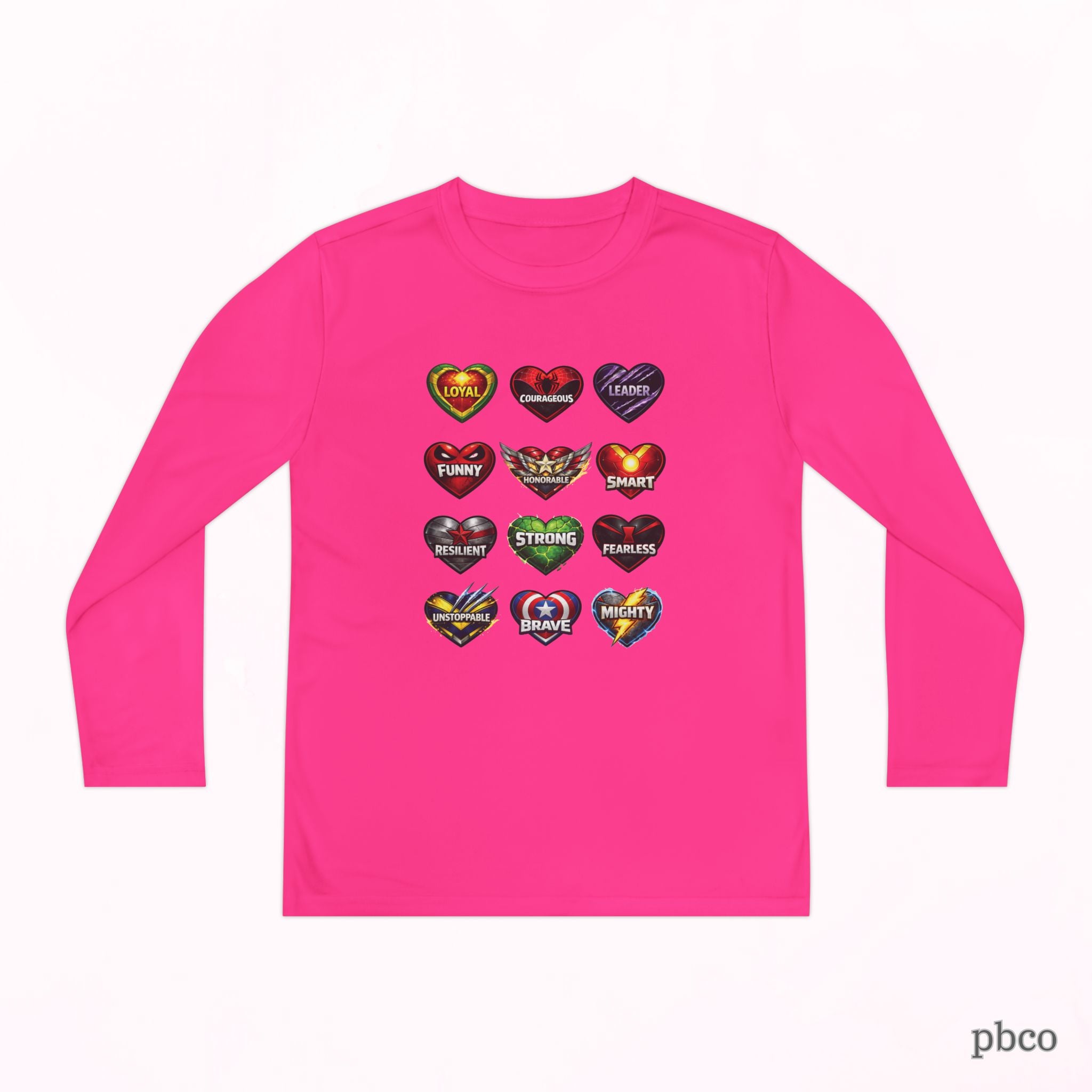 Youth Superhero Love Long Sleeve Tee Shirt