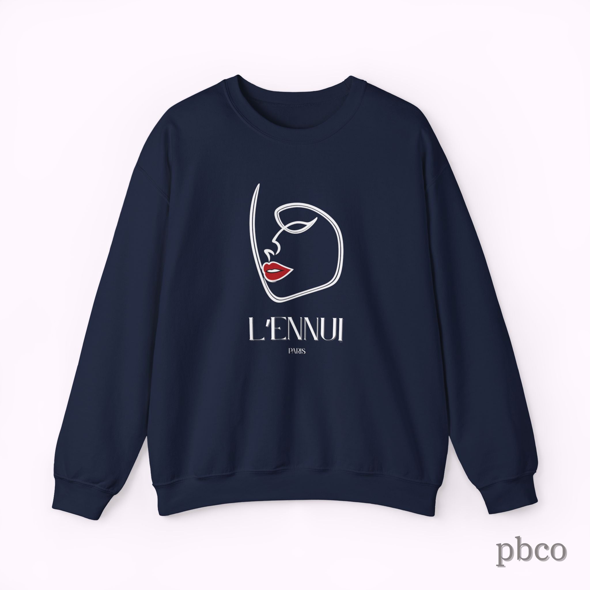L'ENNUI Red Lip Graphic Crewneck Sweatshirt