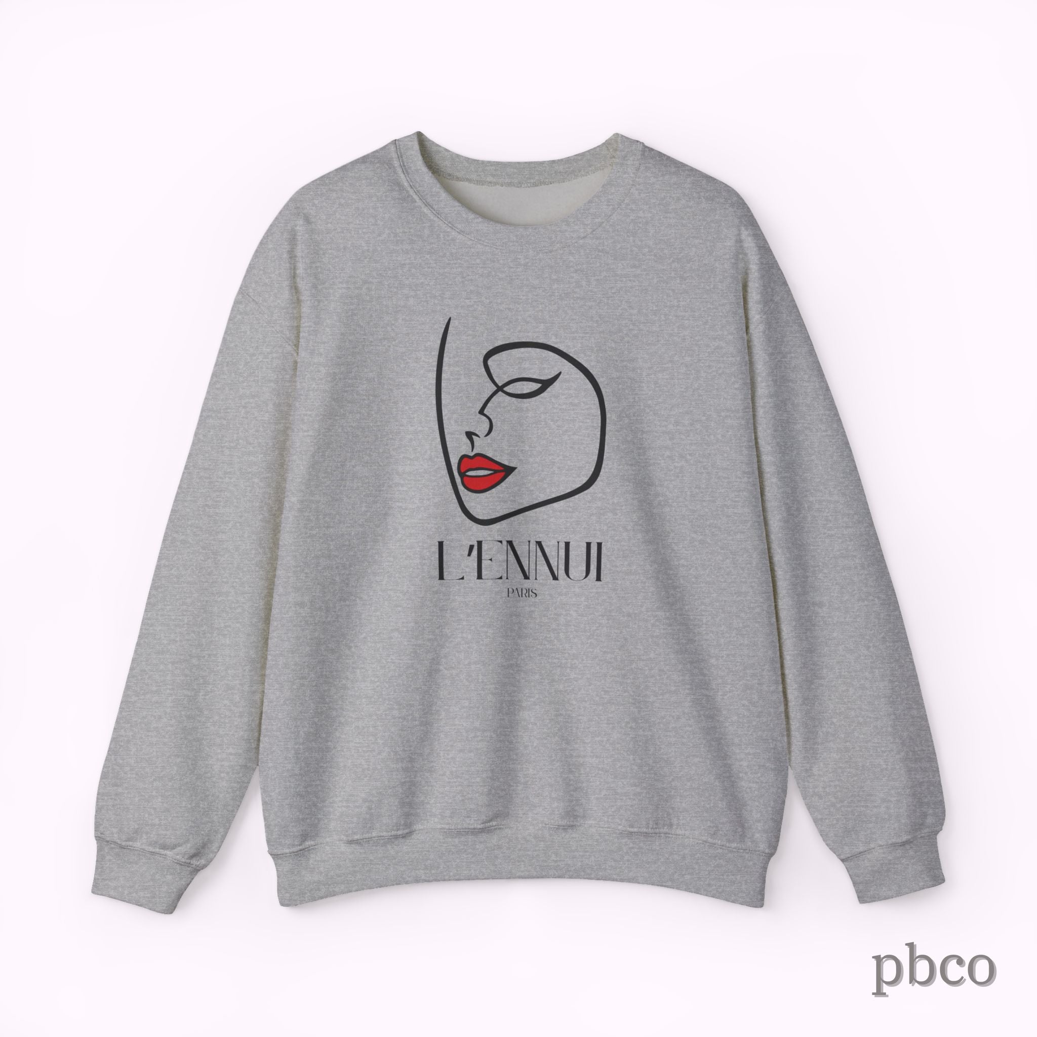 L'ENNUI Red Lip Graphic Crewneck Sweatshirt