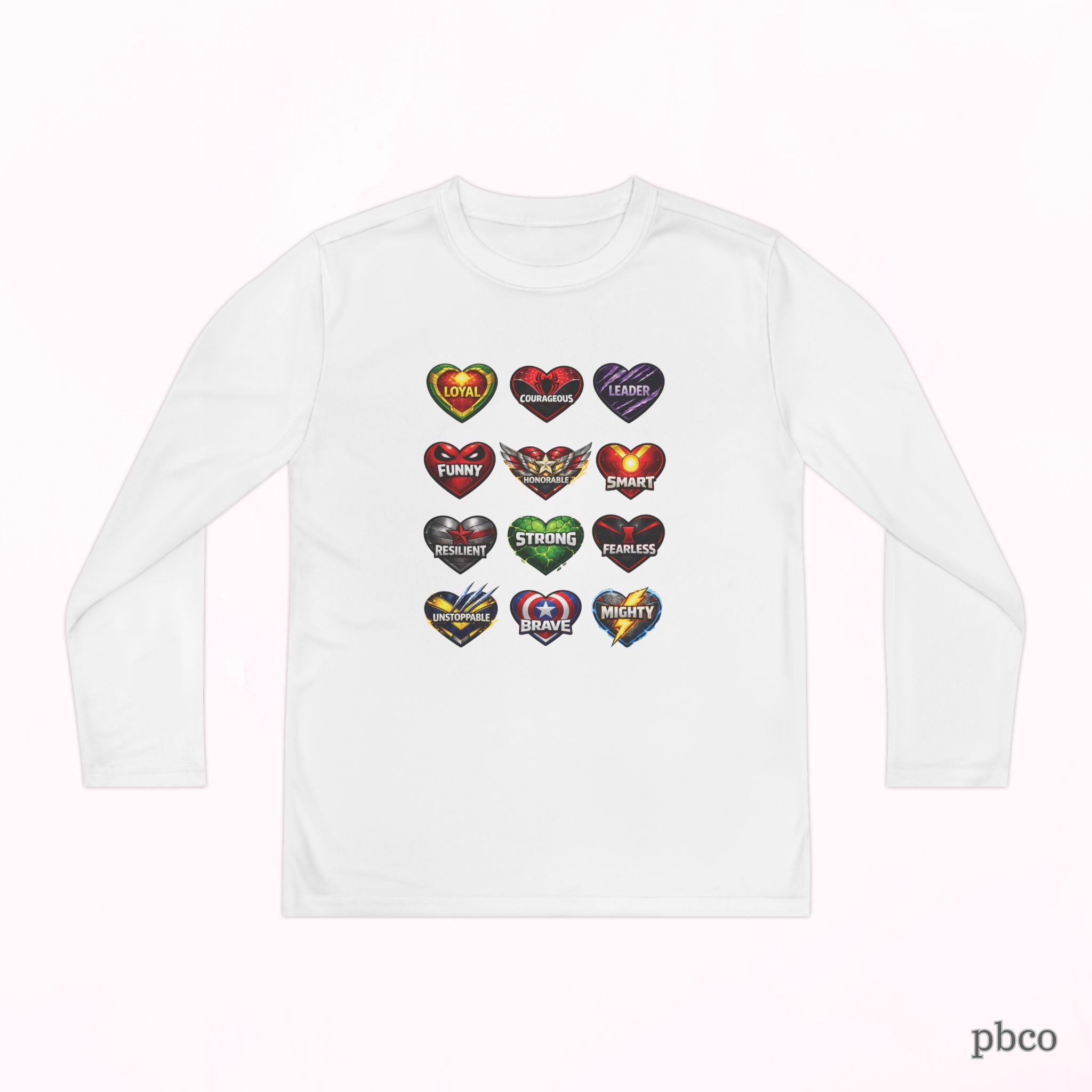 Youth Superhero Love Long Sleeve Tee Shirt