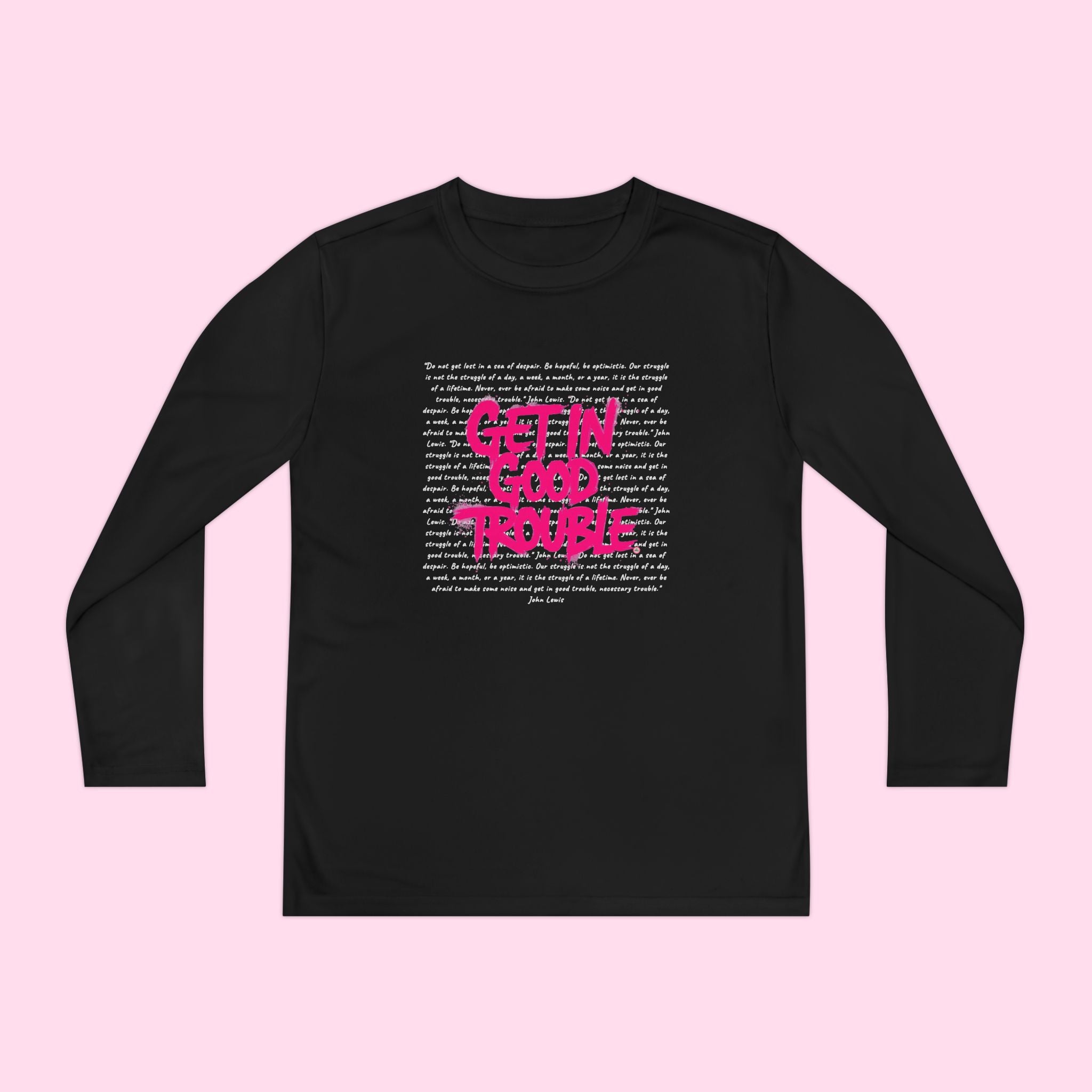 Kids Long Sleeve Graphic Tee 'Get in Good Trouble'