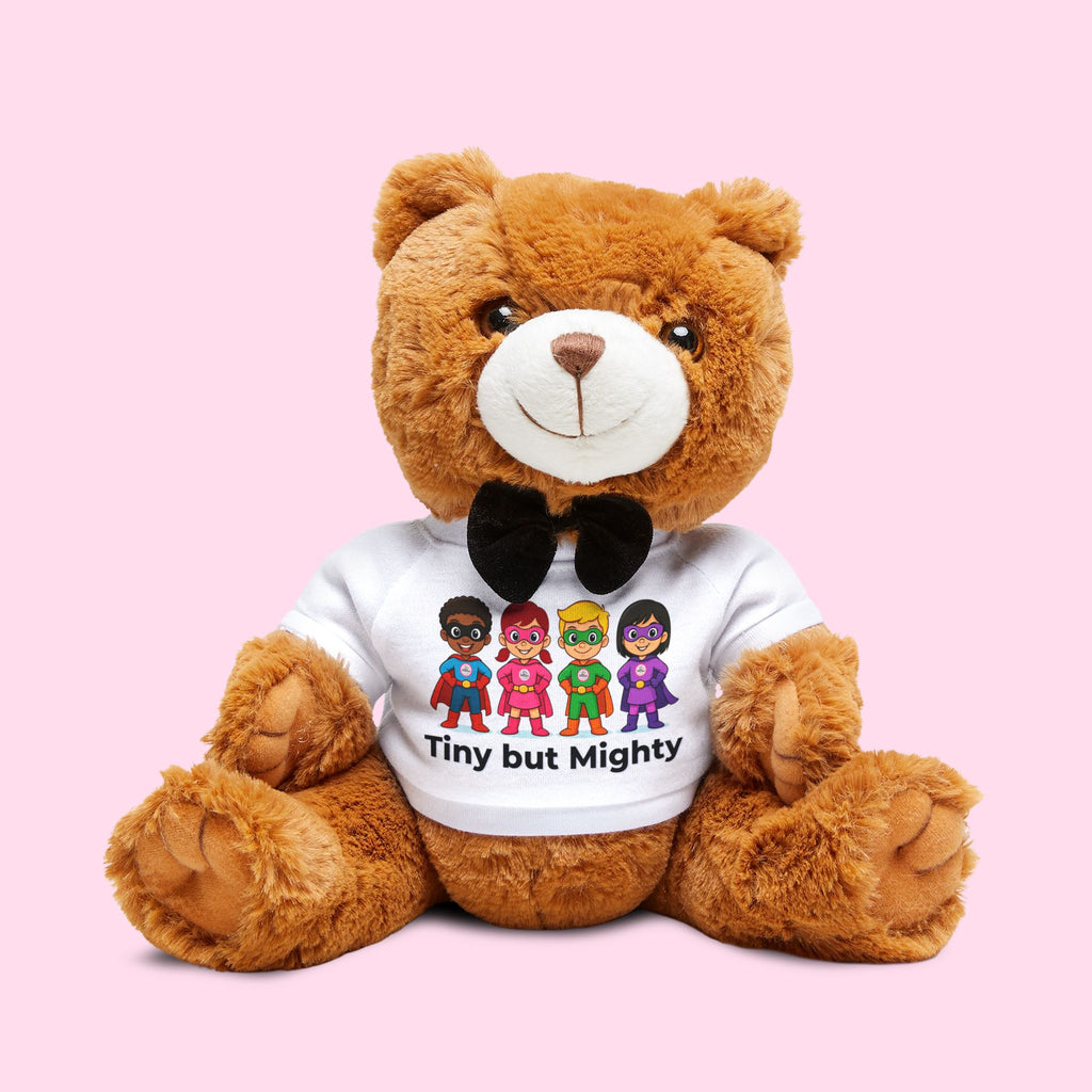 Plush Teddy Bear for 'Tiny but Mighty' Super Kids