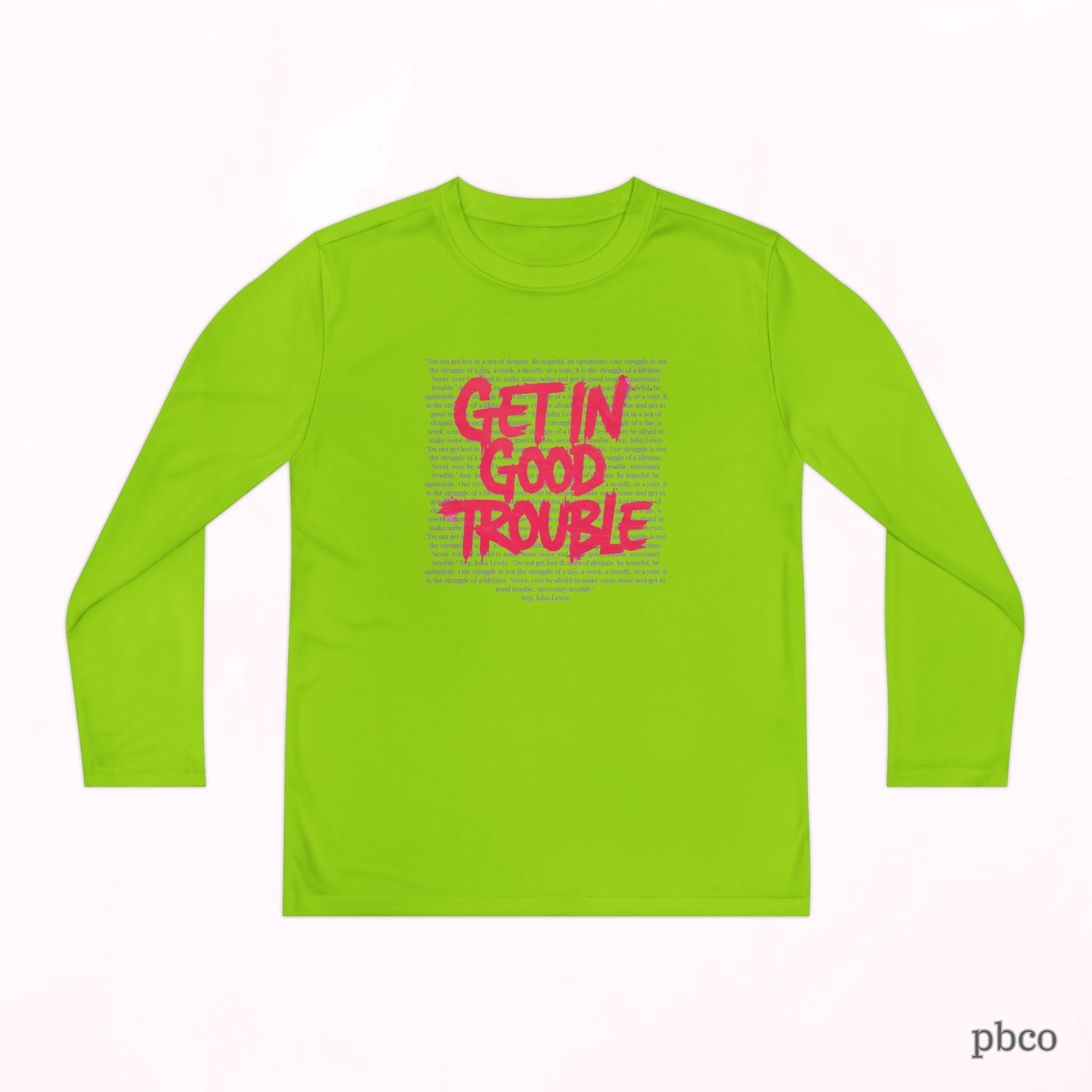 Youth Long Sleeve Graphic Tee 'Get in Good Trouble'