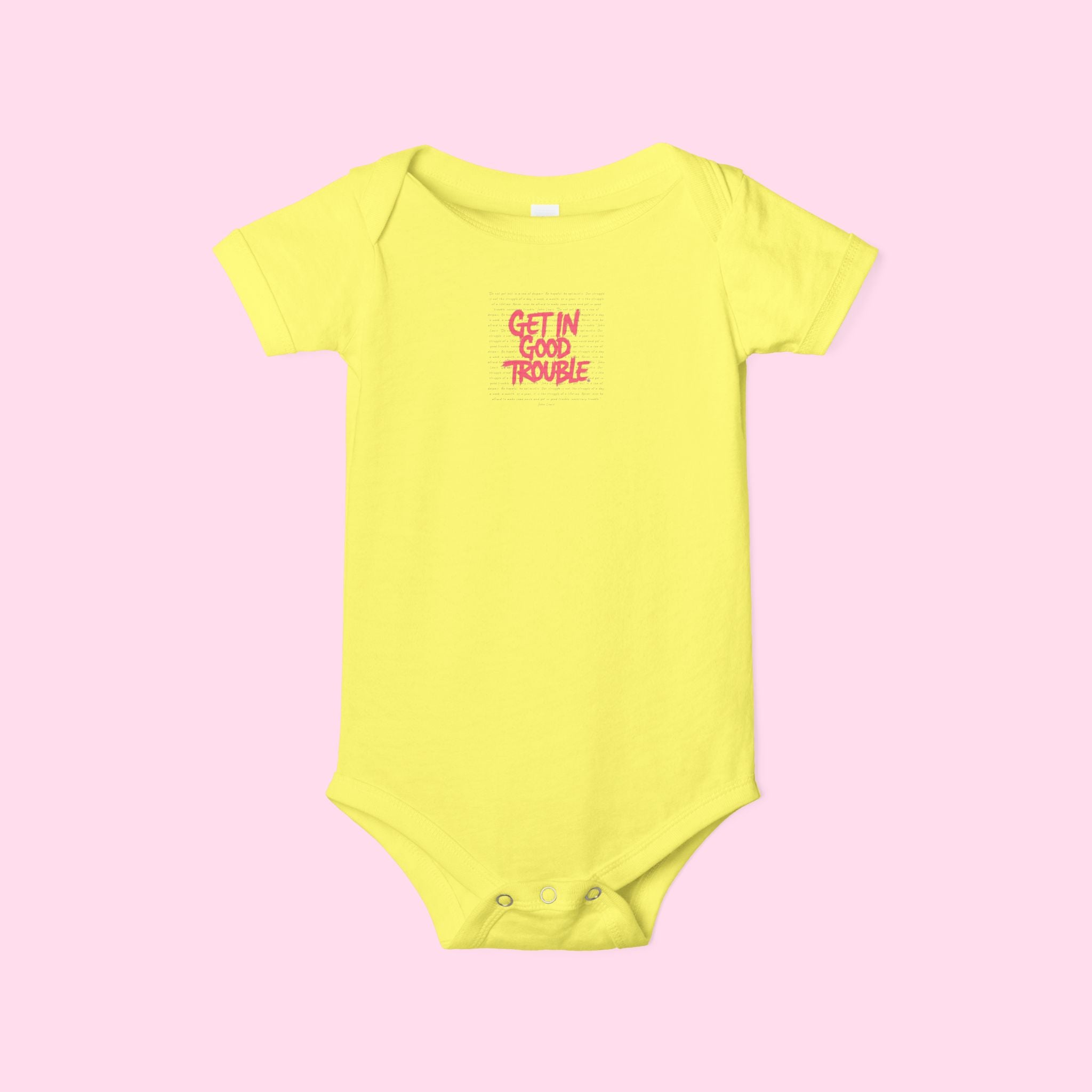 Infant One-Piece Bodysuit 'Get In Good Trouble' Baby Onesie