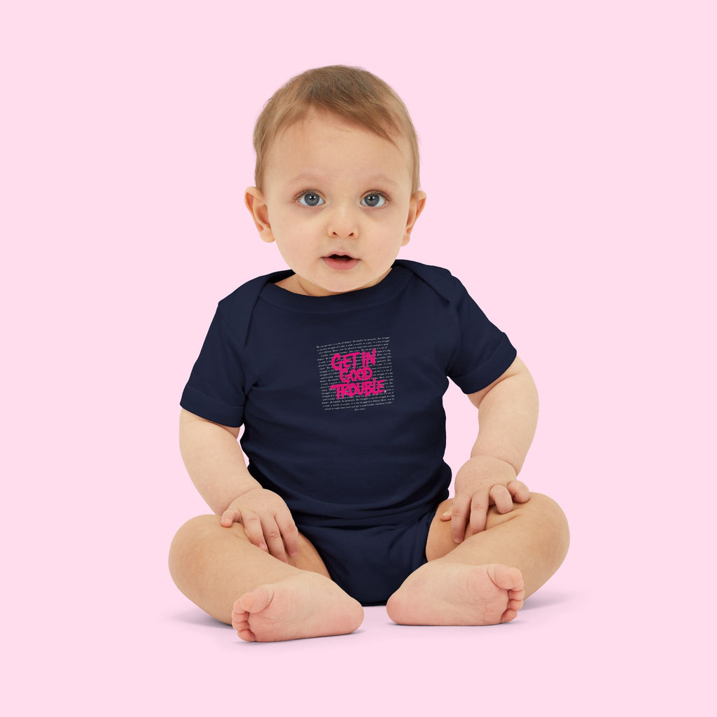 Infant One-Piece Bodysuit 'Get In Good Trouble' Baby Onesie