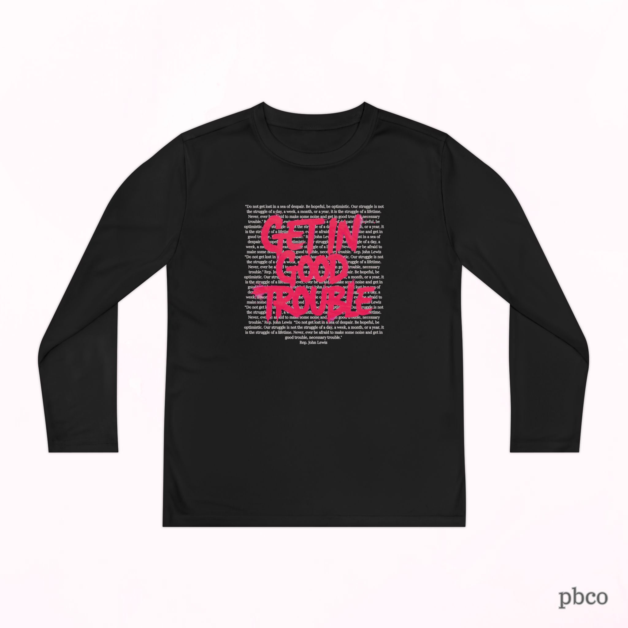 Youth Long Sleeve Graphic Tee 'Get in Good Trouble'