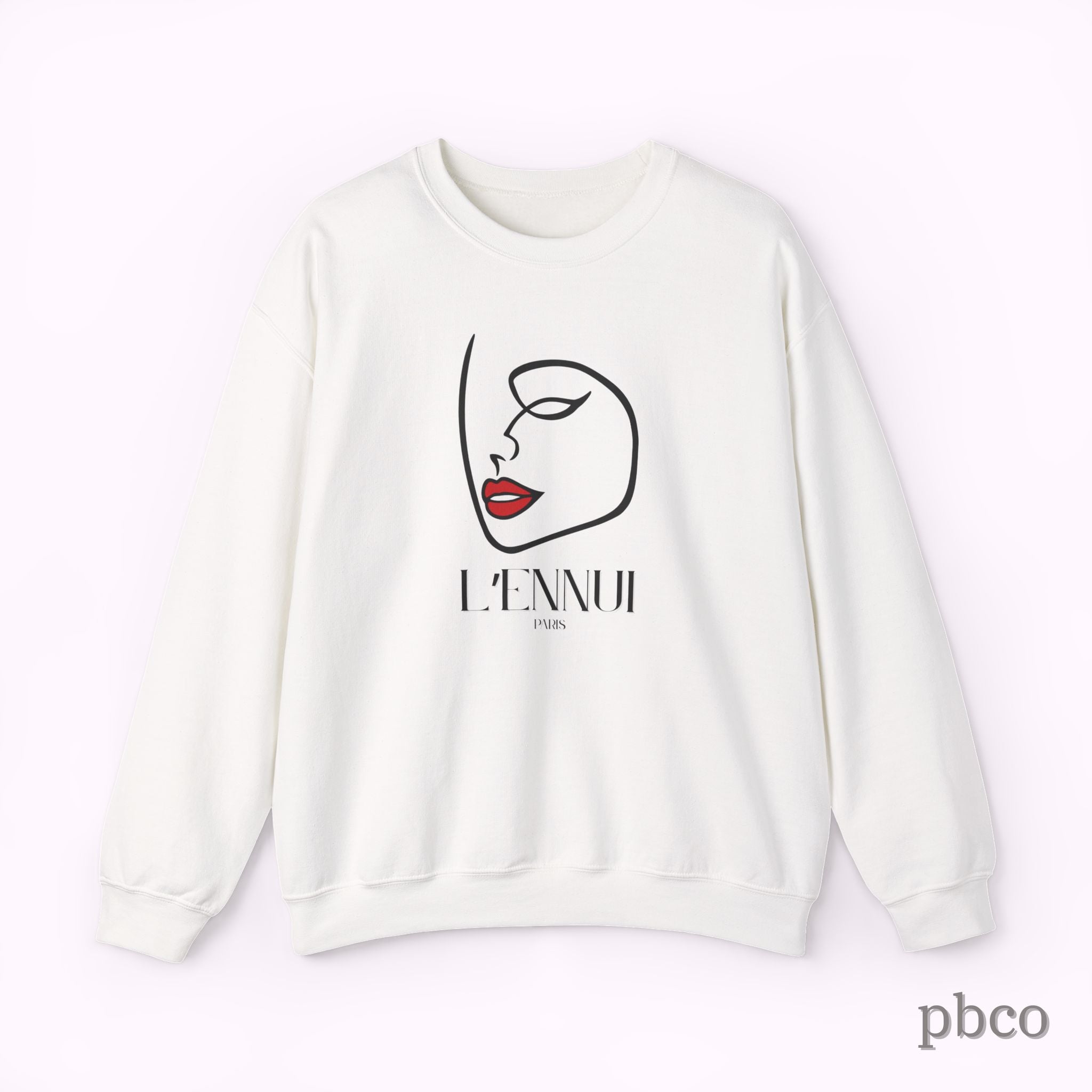 L'ENNUI Red Lip Graphic Crewneck Sweatshirt