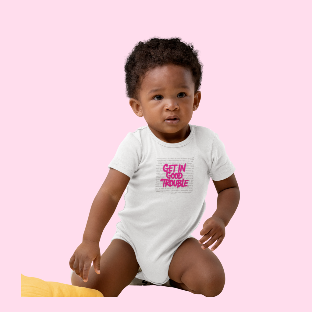 Infant One-Piece Bodysuit 'Get In Good Trouble' Baby Onesie