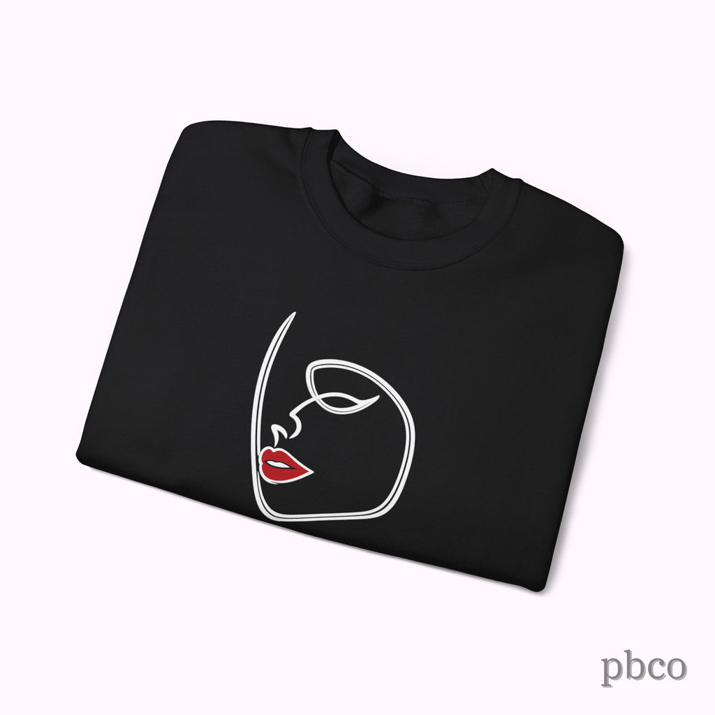 L'ENNUI Red Lip Graphic Crewneck Sweatshirt
