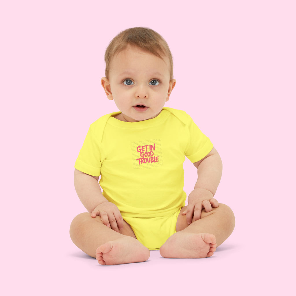Infant One-Piece Bodysuit 'Get In Good Trouble' Baby Onesie