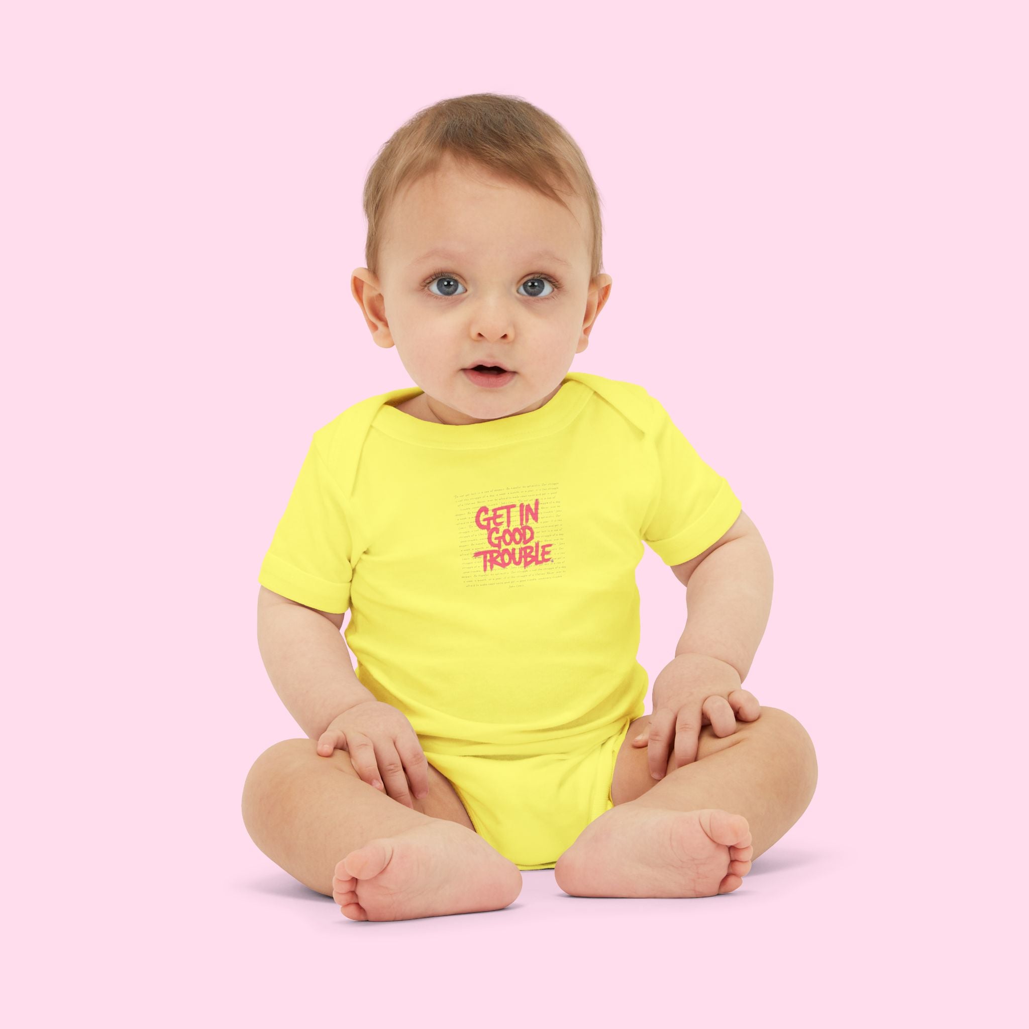 Infant One-Piece Bodysuit 'Get In Good Trouble' Baby Onesie
