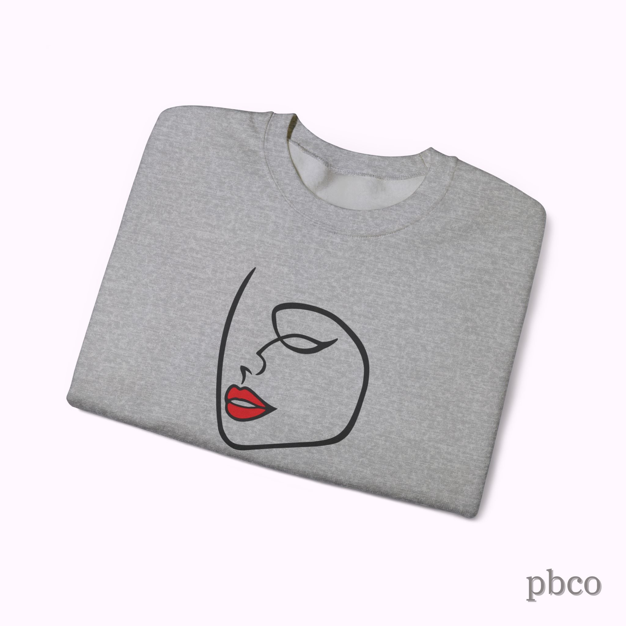 L'ENNUI Red Lip Graphic Crewneck Sweatshirt