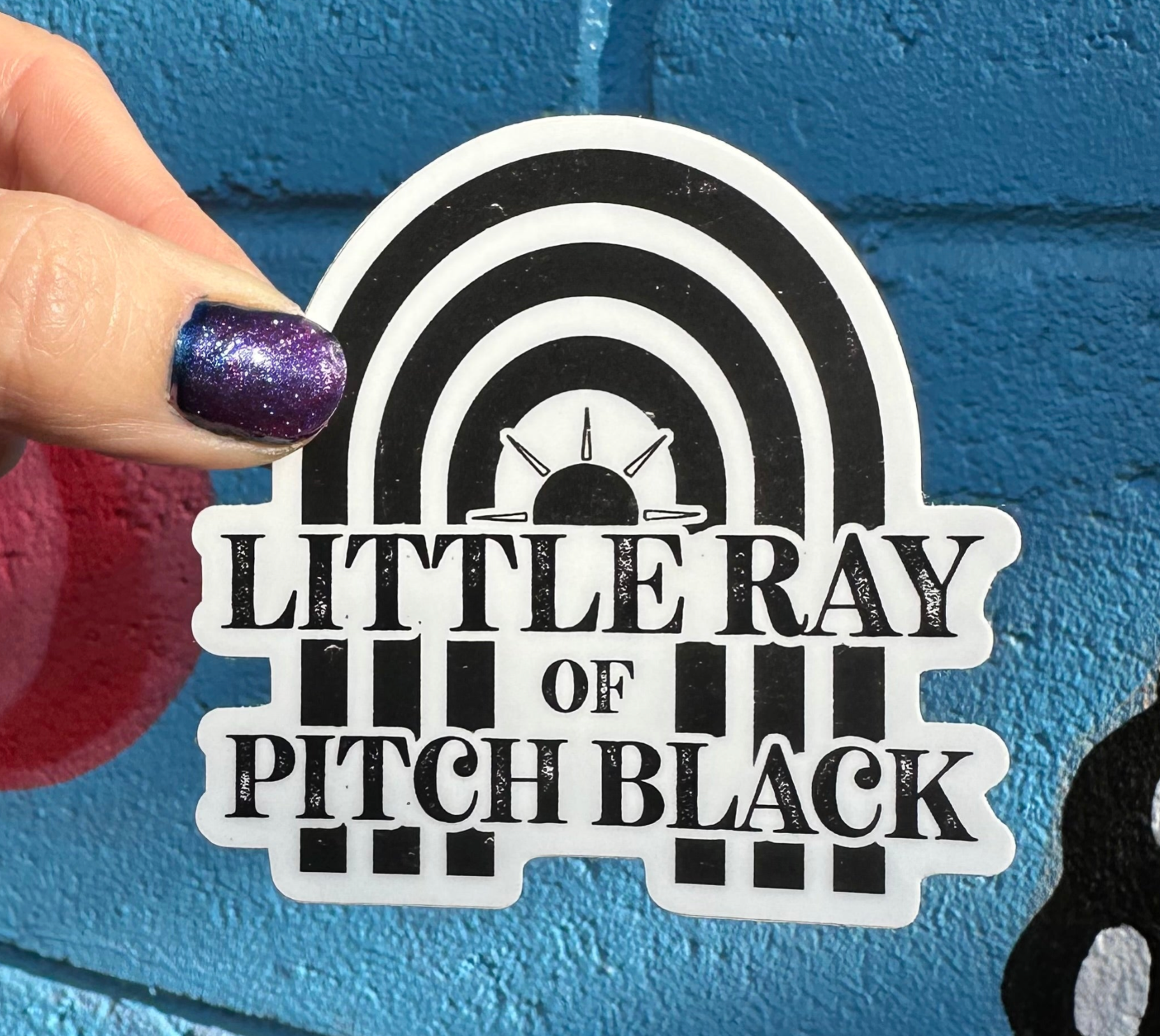 Hilarious Humanitarian - Little Ray Of Pitch Black Sticker