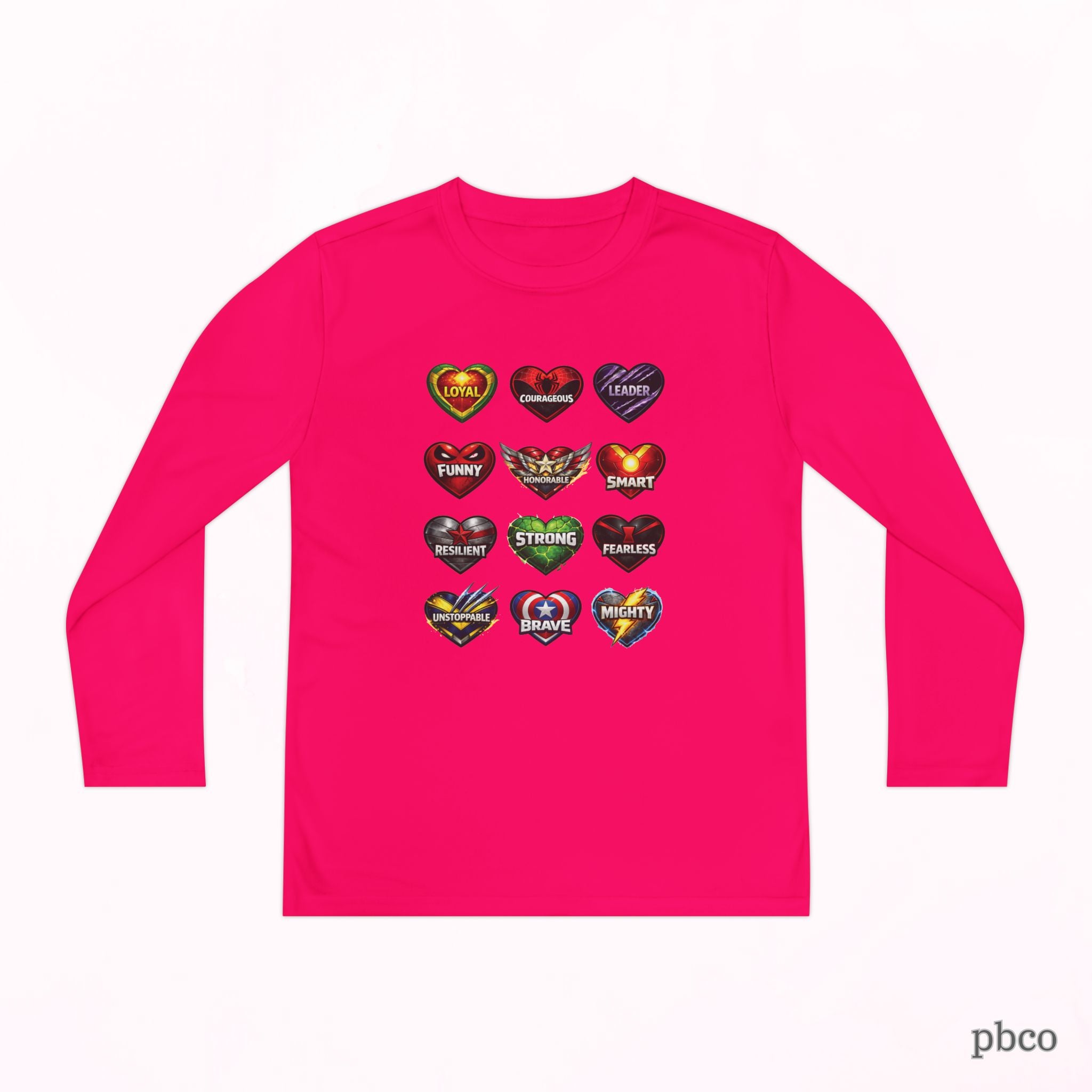 Youth Superhero Love Long Sleeve Tee Shirt