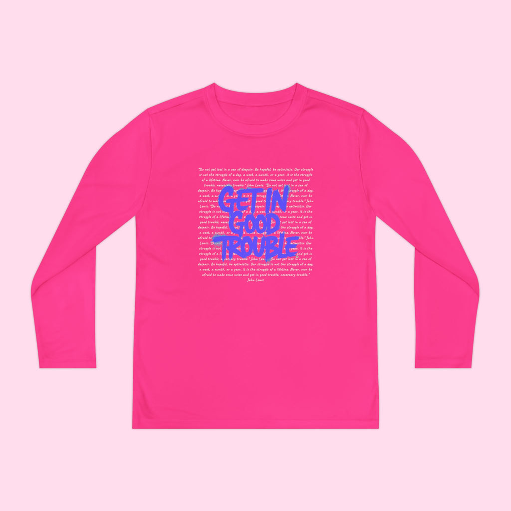 Kids Long Sleeve Graphic Tee 'Get in Good Trouble'
