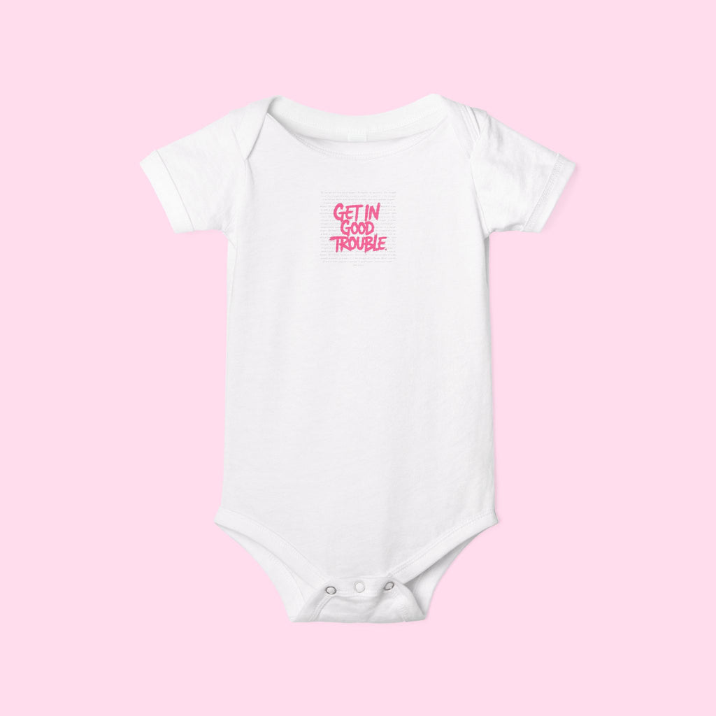 Infant One-Piece Bodysuit 'Get In Good Trouble' Baby Onesie