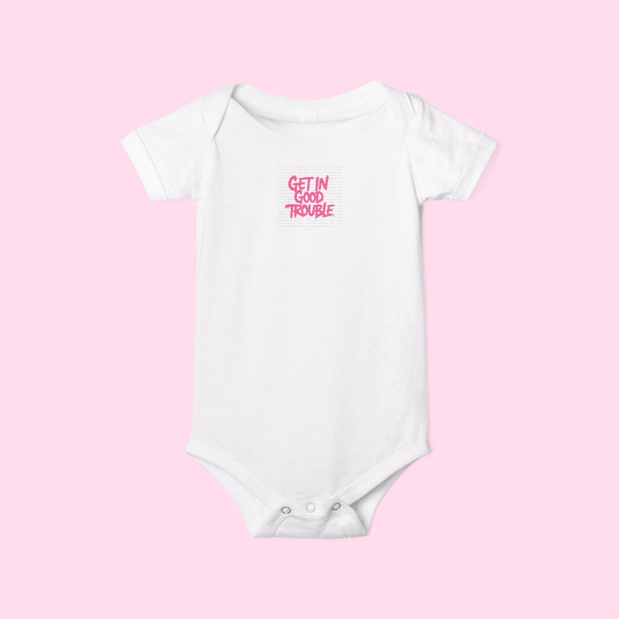 Infant One-Piece Bodysuit 'Get In Good Trouble' Baby Onesie