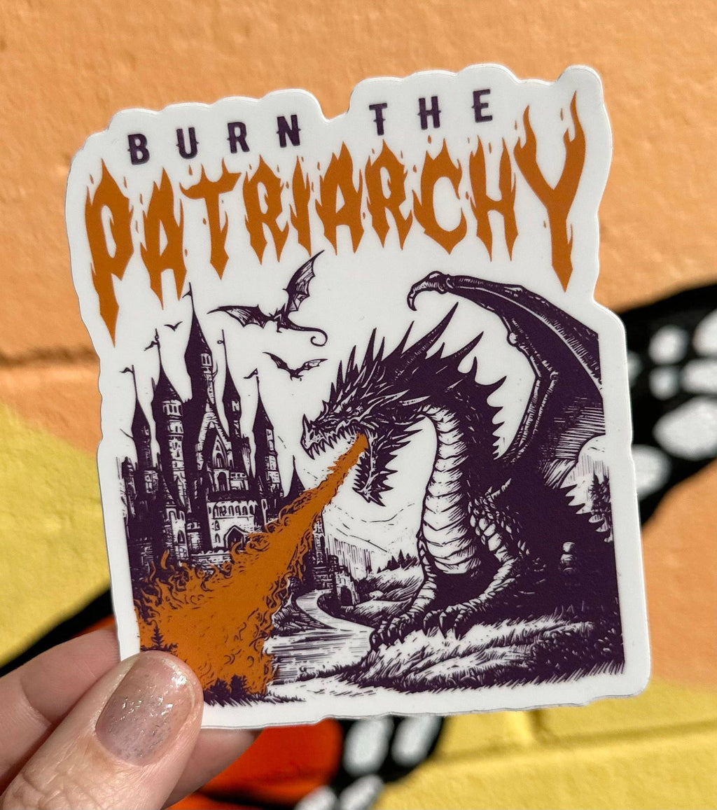 Hilarious Humanitarian - Burn The Patriarchy Sticker