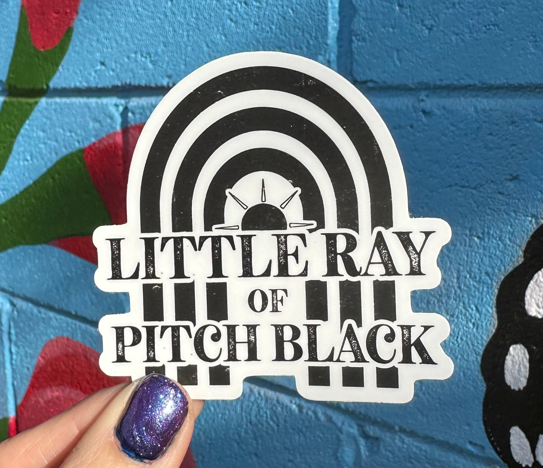 Hilarious Humanitarian - Little Ray Of Pitch Black Sticker