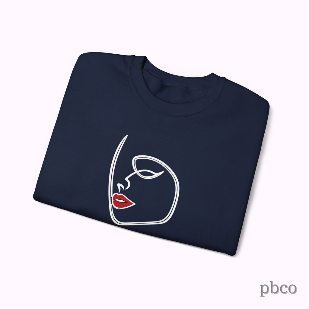 L'ENNUI Red Lip Graphic Crewneck Sweatshirt
