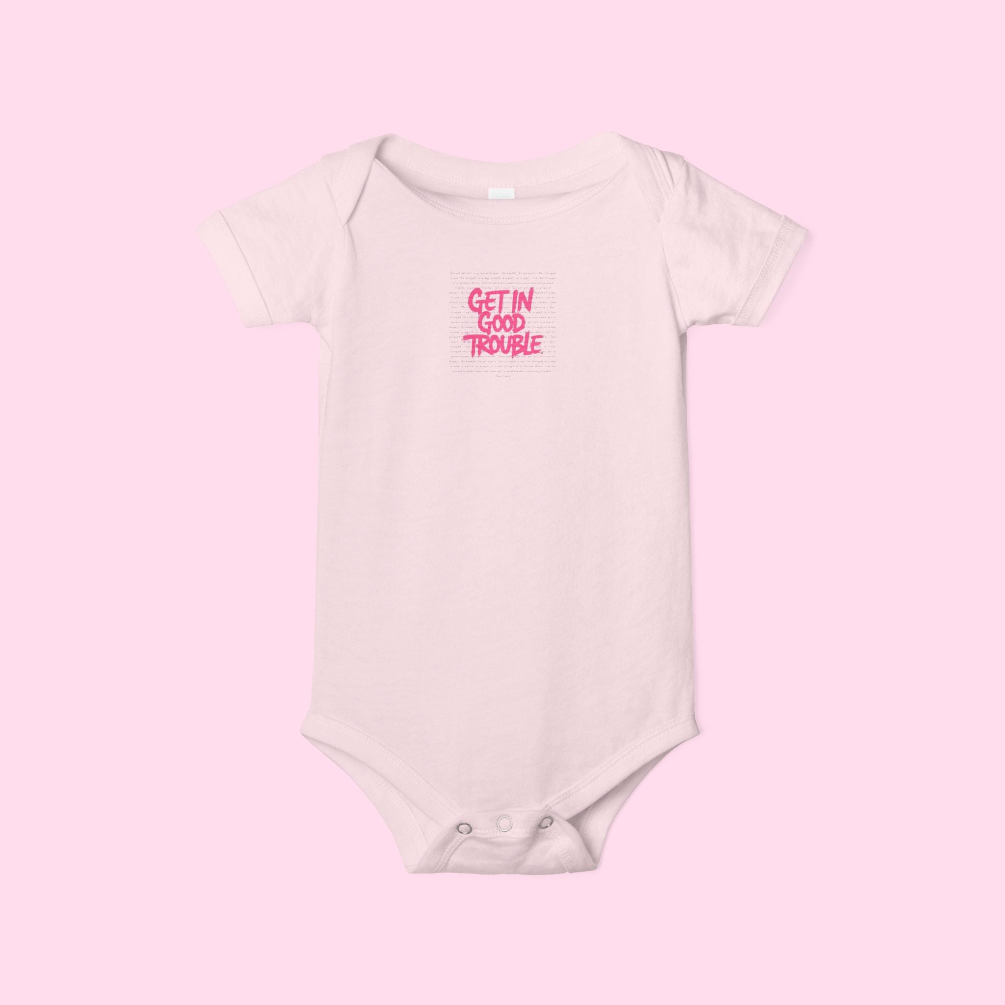 Infant One-Piece Bodysuit 'Get In Good Trouble' Baby Onesie