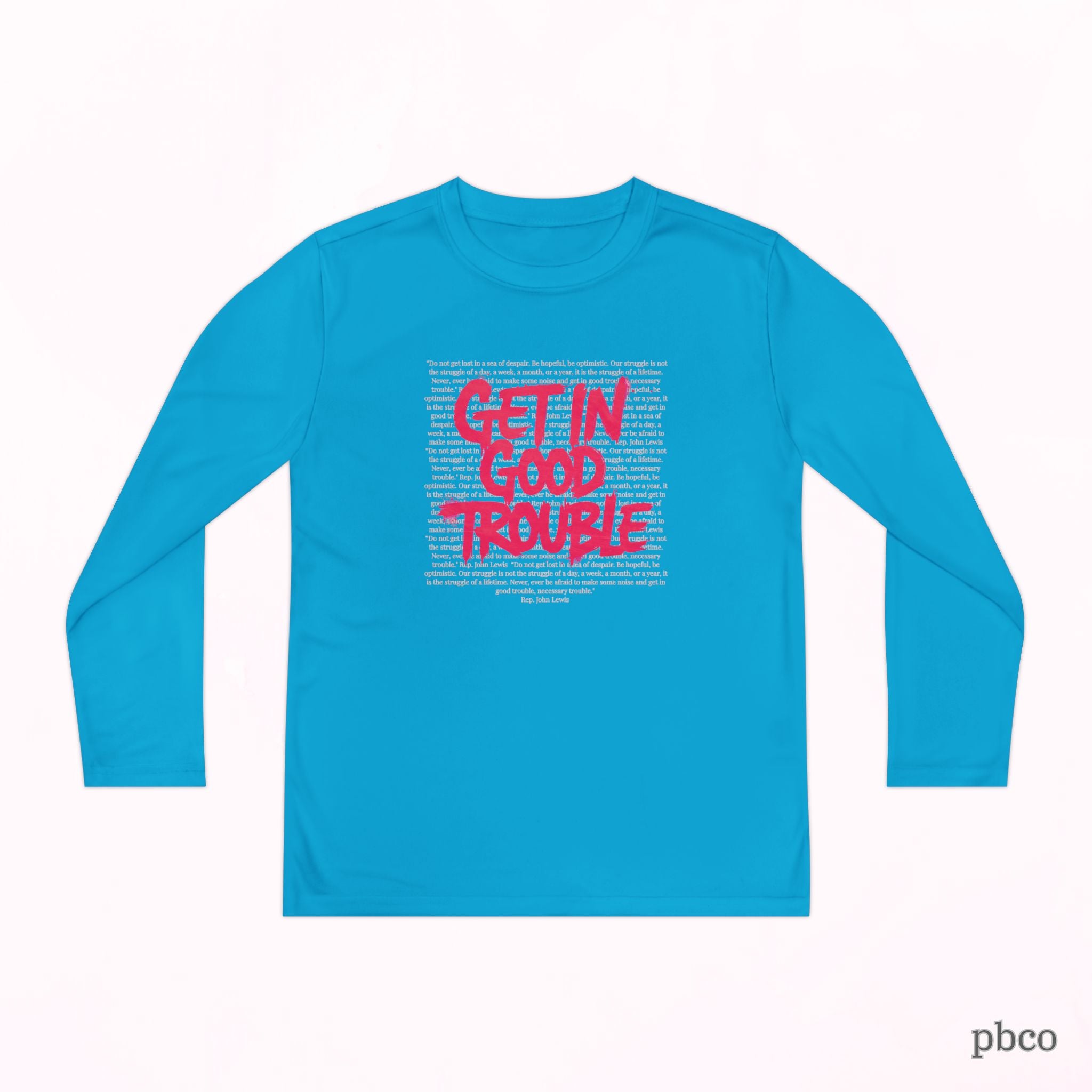 Youth Long Sleeve Graphic Tee 'Get in Good Trouble'