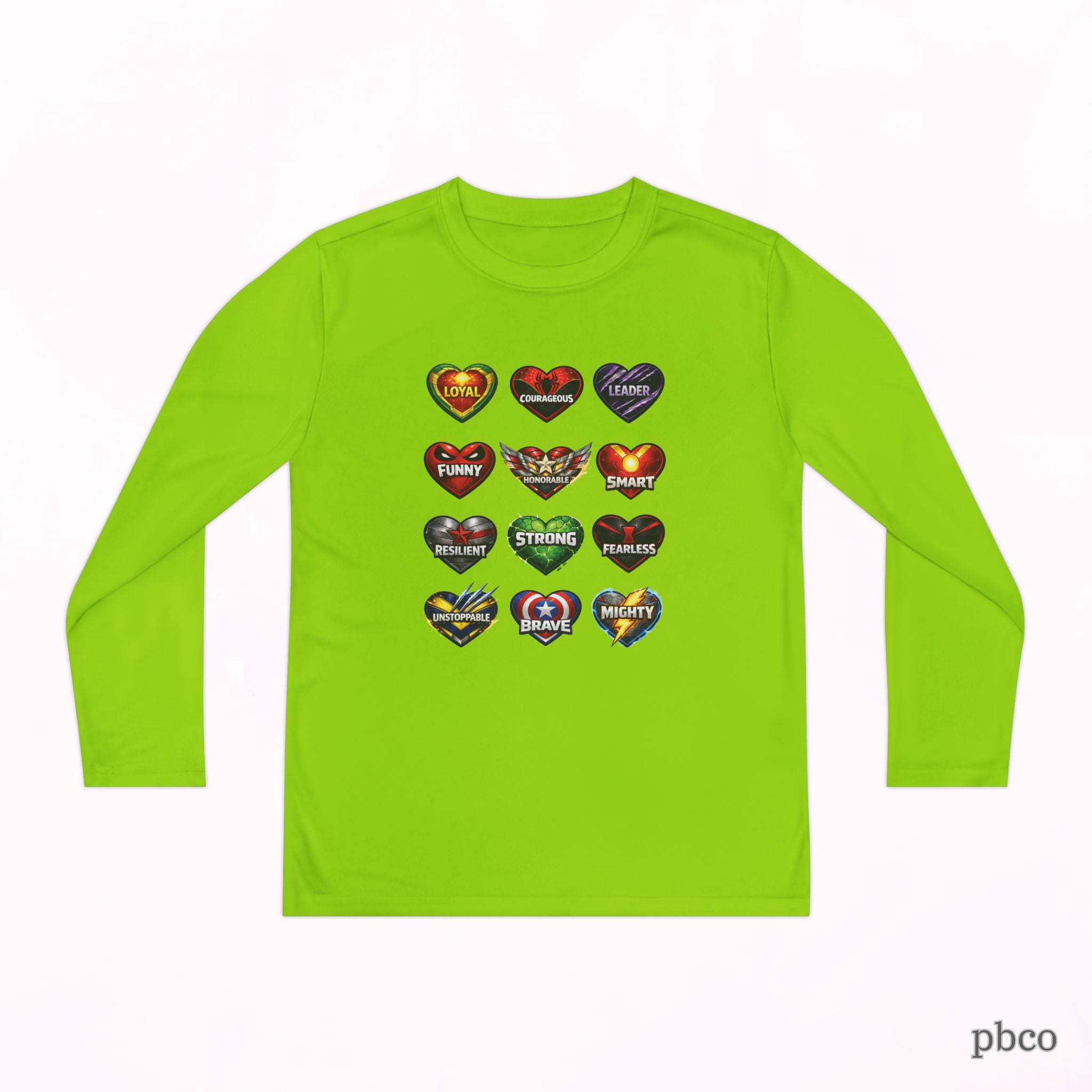 Youth Superhero Love Long Sleeve Tee Shirt