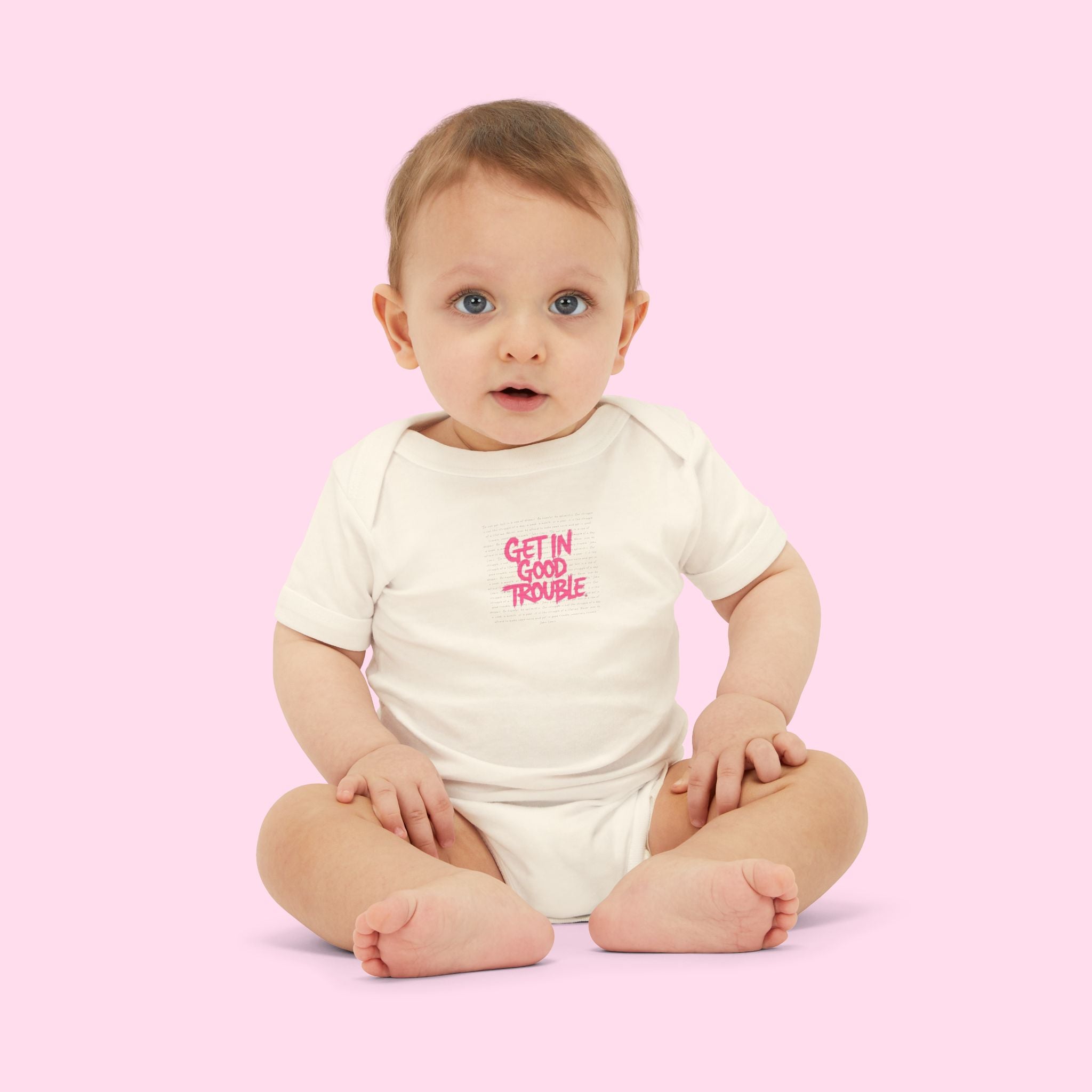 Infant One-Piece Bodysuit 'Get In Good Trouble' Baby Onesie
