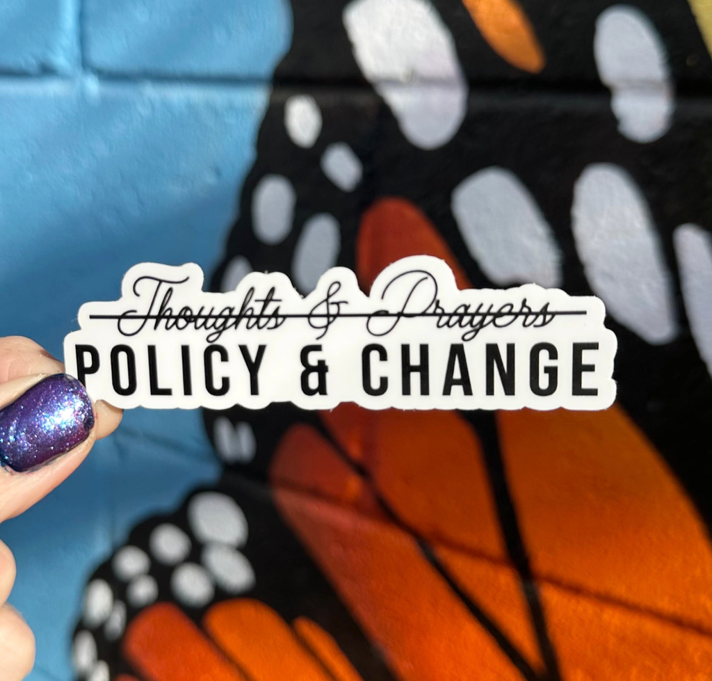 Hilarious Humanitarian - Policy & Change Sticker