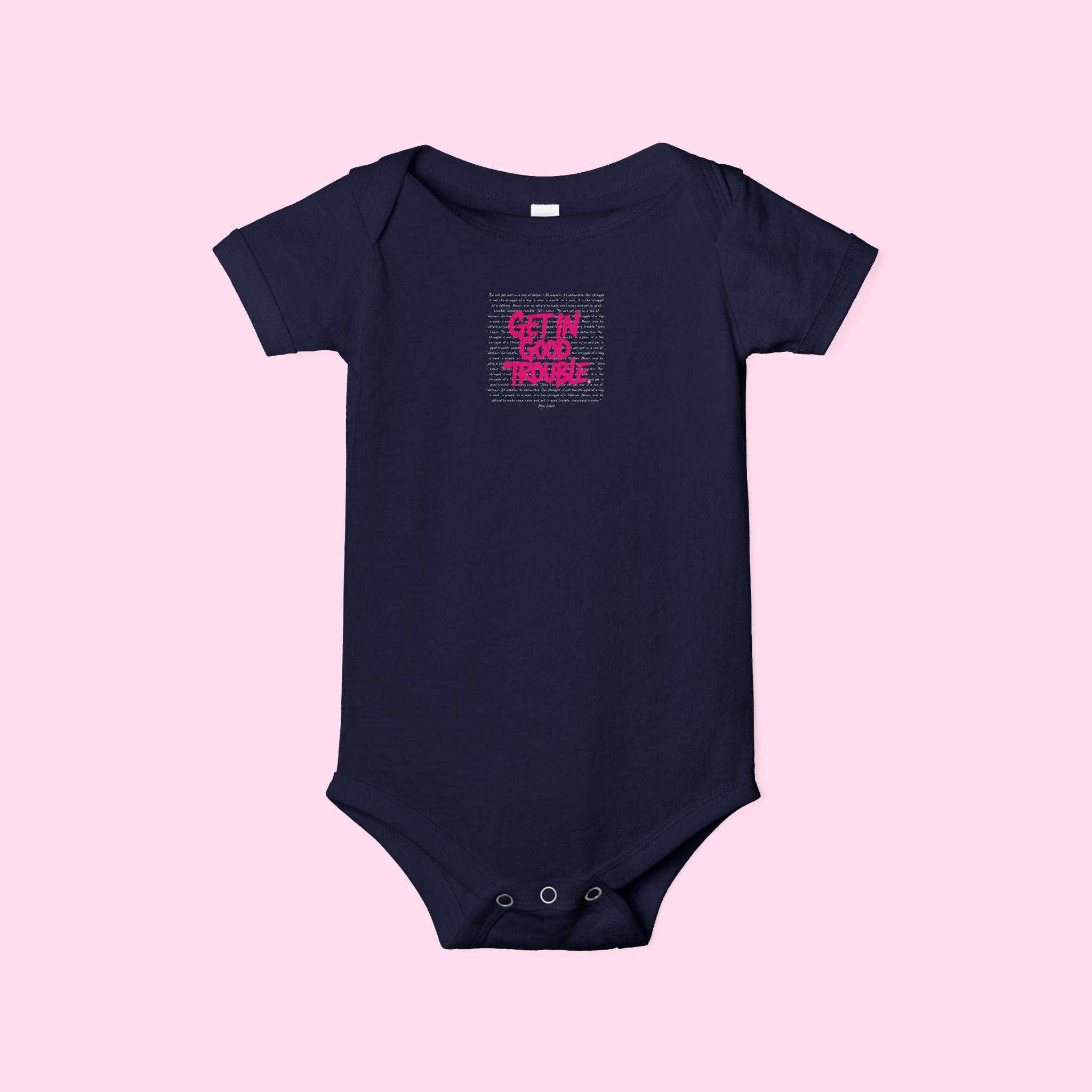Infant One-Piece Bodysuit 'Get In Good Trouble' Baby Onesie
