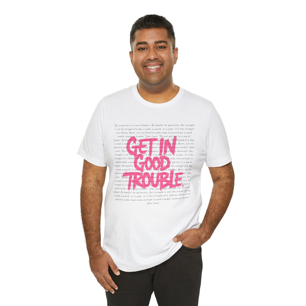 Crewneck Graphic Tee 'Get in Good Trouble'