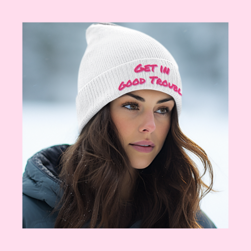 Embroidered Knit Beanie - "Get in Good Trouble"