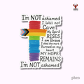 Inclusion Cross | Not Ashamed | Progress Pride Sticker