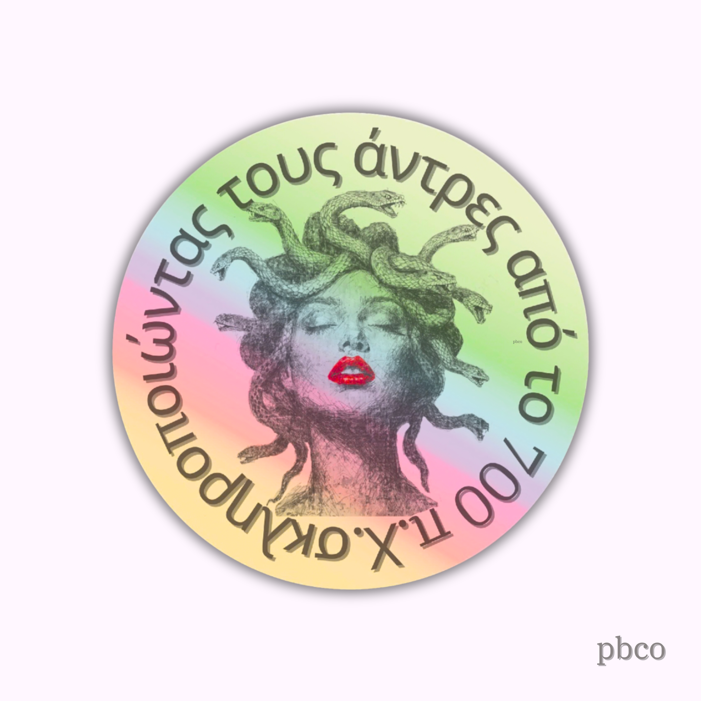 Medusa Holographic Sticker