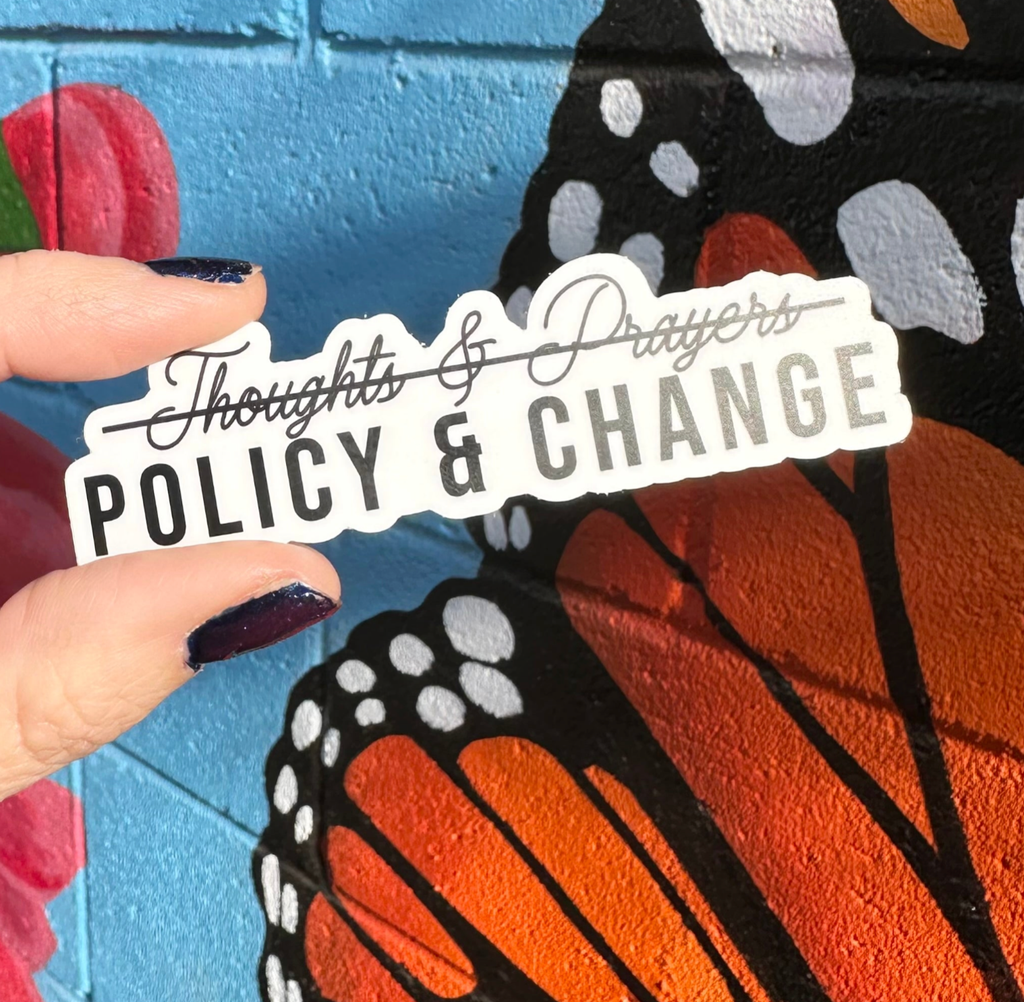 Hilarious Humanitarian - Policy & Change Sticker