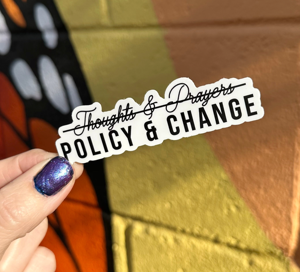 Hilarious Humanitarian - Policy & Change Sticker
